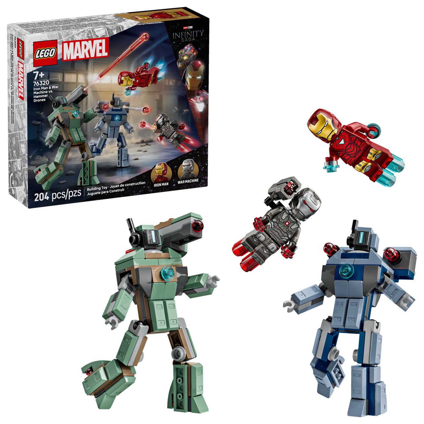 LEGO Marvel Iron Man & War Machine vs. Hammer Drones