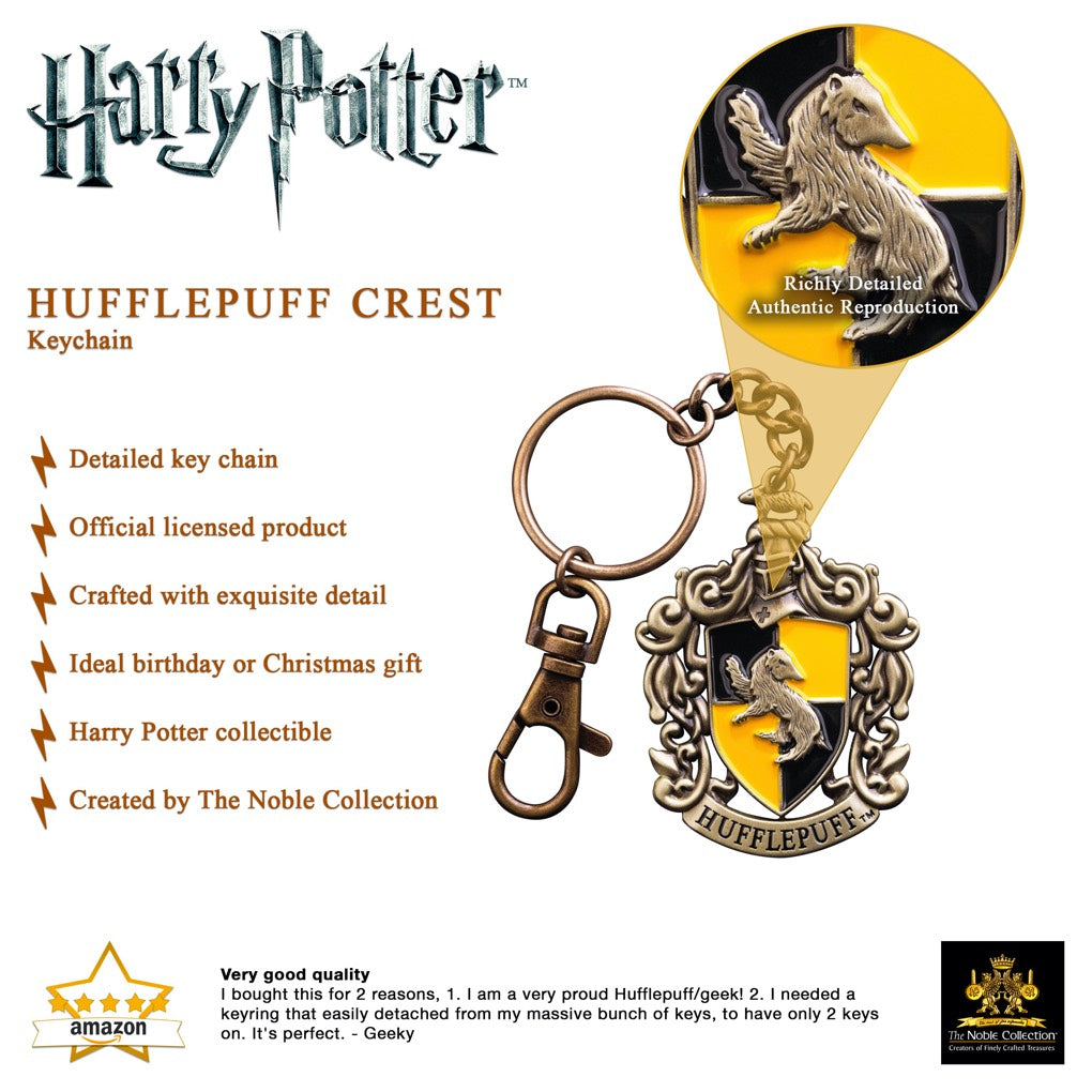 Official Harry Potter Hufflepuff Crest Keychain