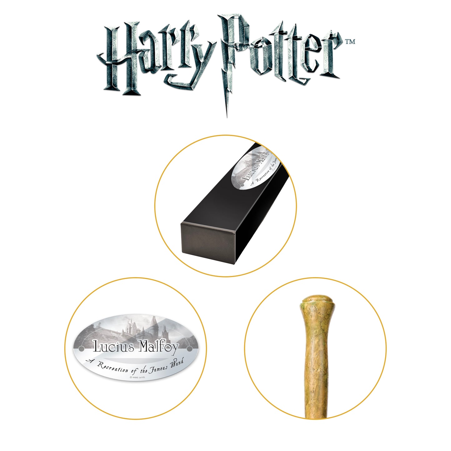 Official Harry Potter Lucius Malfoy Character Box Wand