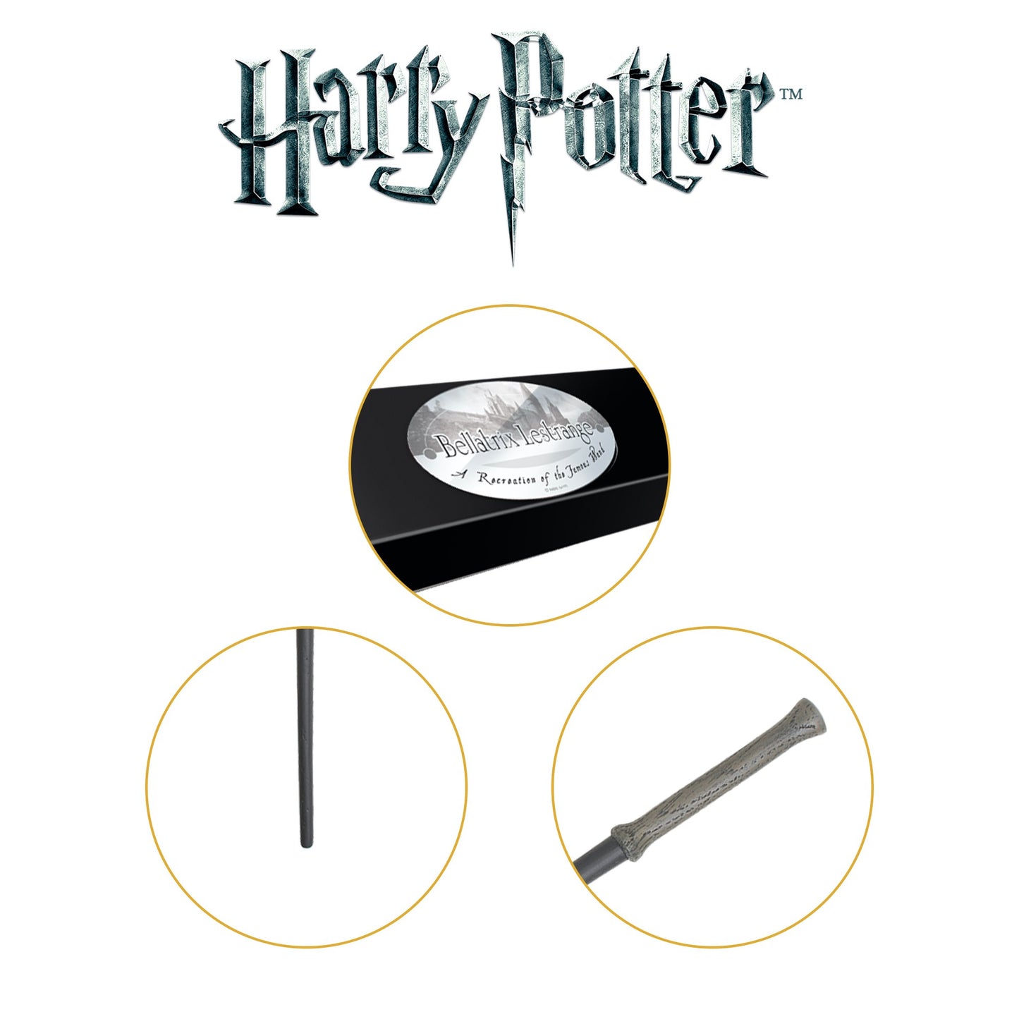 Official Harry Potter Bellatrix Lestrange Character Box Wand