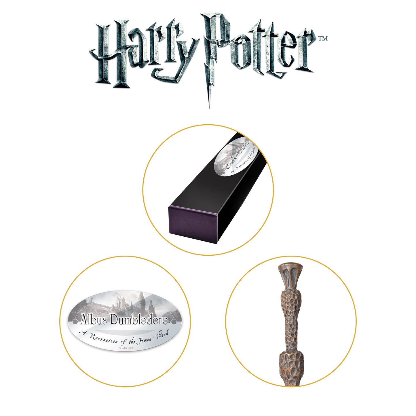 Official Harry Potter Professor Albus Dumbledore Character Box Wand