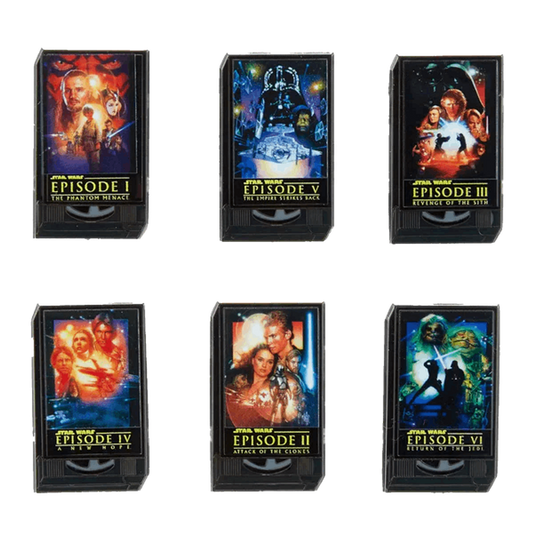 Star Wars by Loungefly – Blind Box Enamel Pins (VHS Cassette Series)