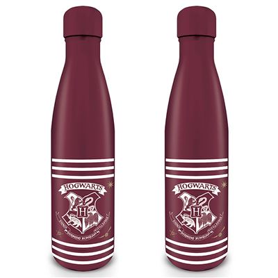 Harry Potter (Classic Crest Burgundy Stripes) Metal Drinks Bottle