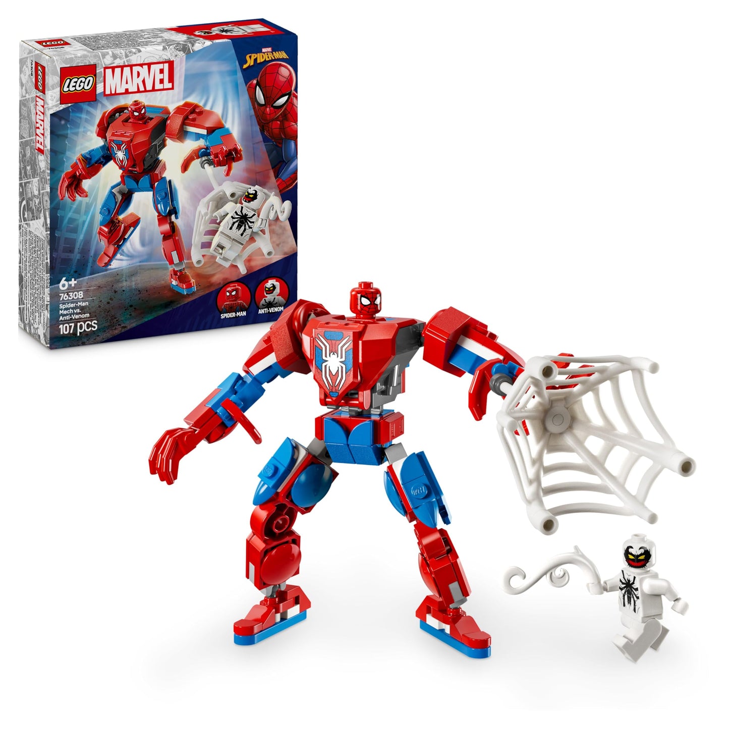 LEGO Marvel Spider-Man Mech vs. Anti-Venom Set 76308