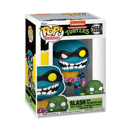 Teenage Mutant Ninja Turtles POP & Buddy! Movies Vinyl Figure Slash & Pre-mutated Turtle Slash #1558