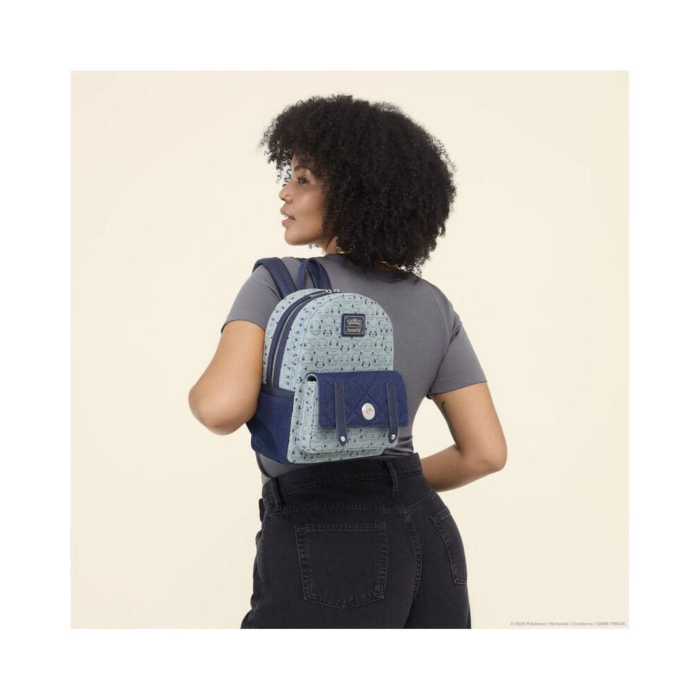 Pokémon by Loungefly – Faux Denim Mini Backpack