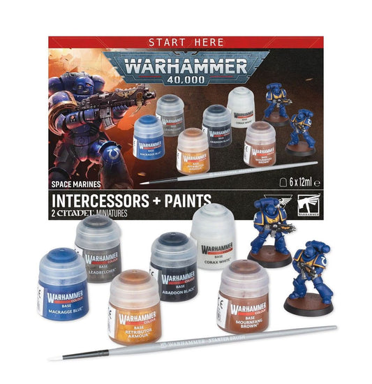 Warhammer 40,000 Space Marines Intercessors + Paint Set