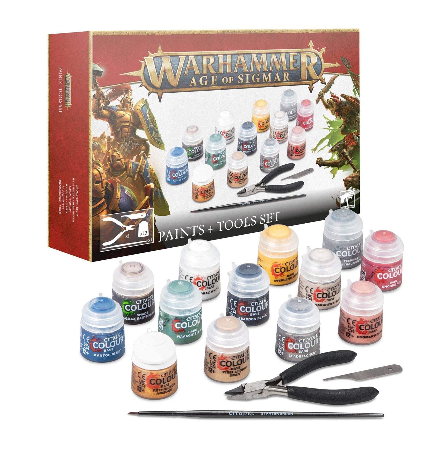 Warhammer Age of Sigmar Paints + Tools Set (Multilingual)
