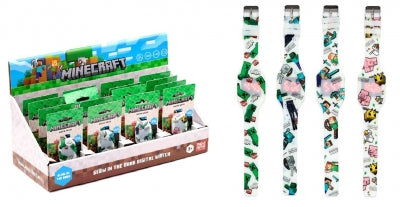 Minecraft Glow in the Dark Silicone Digital Watch