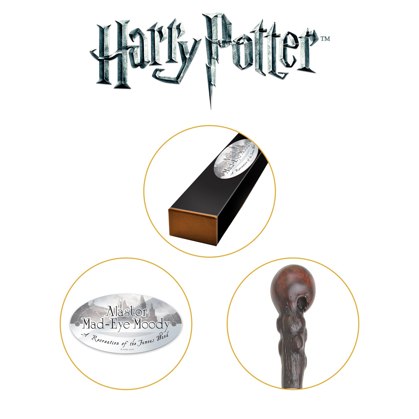 Official Harry Potter Alastor “Mad-Eye” Moody Character Box Wand