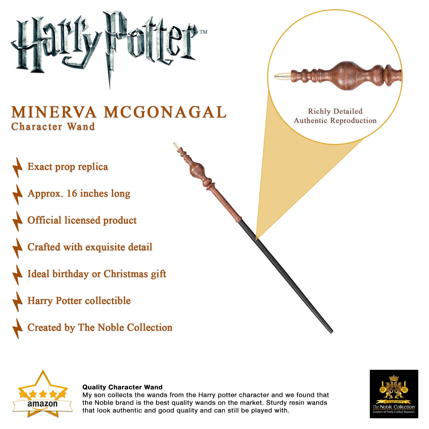 Official Harry Potter Professor Minerva McGonagall Character Box Wand