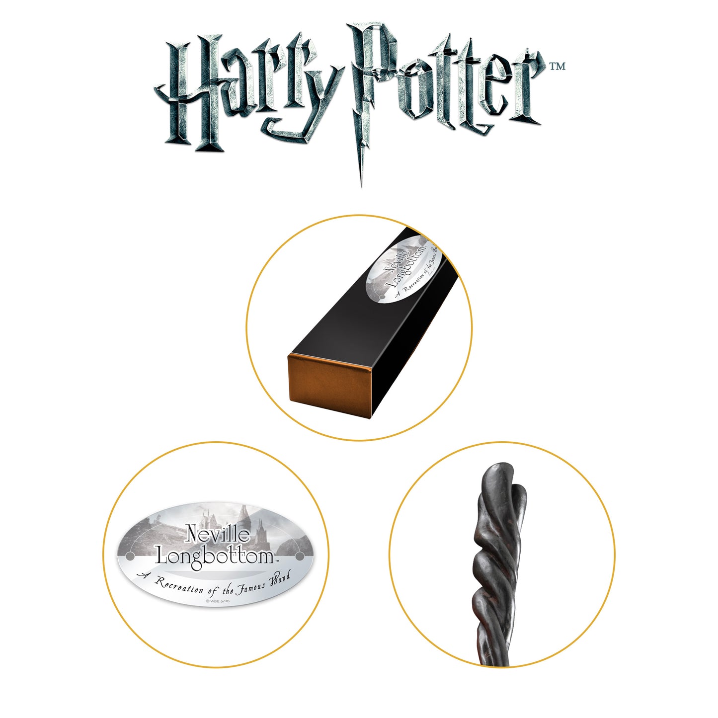 Official Harry Potter Neville Longbottom Character Box Wand