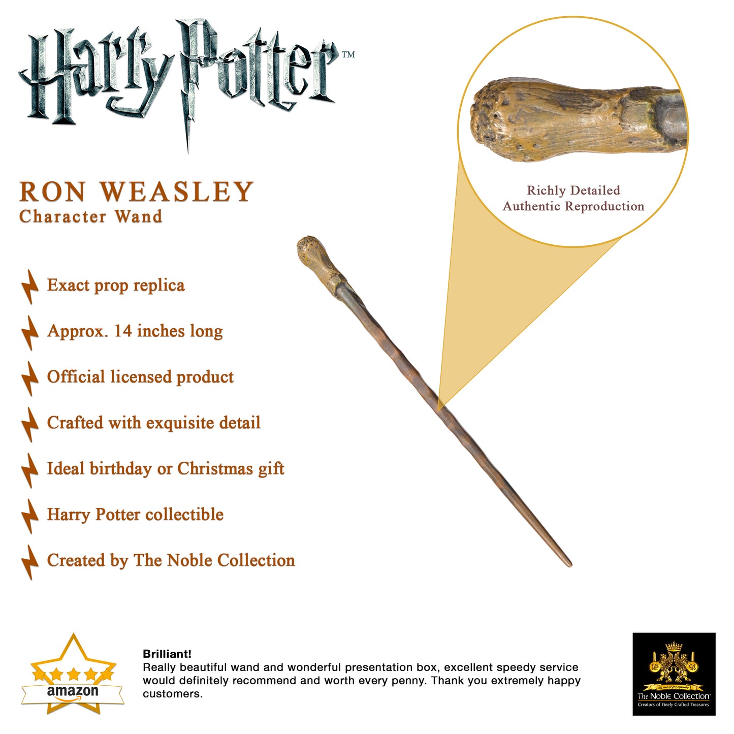 Official Harry Potter Ron Weasley Character Box Wand