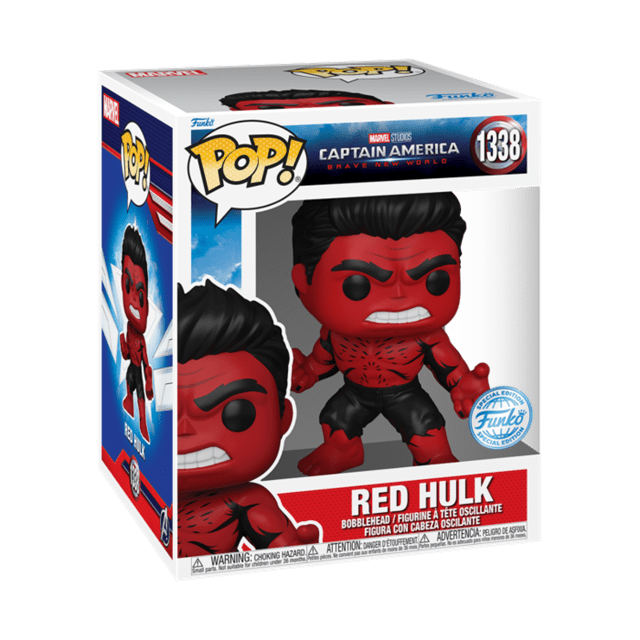 Funko Pop! Red Hulk (Retro) #1338 – Captain America: Brave New World (Super-Sized 15 cm)