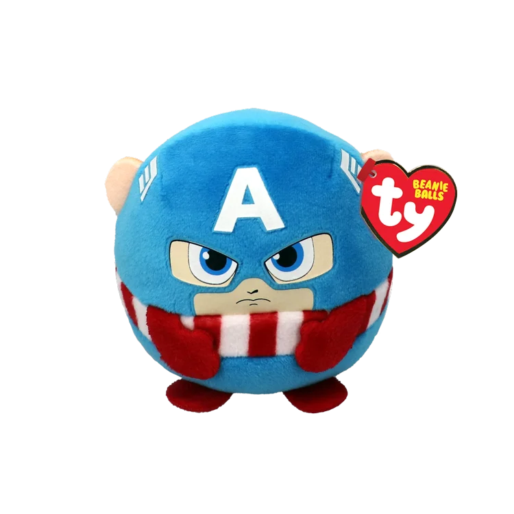 TY Beanie Balls Captain America | Marvel Avengers Plush