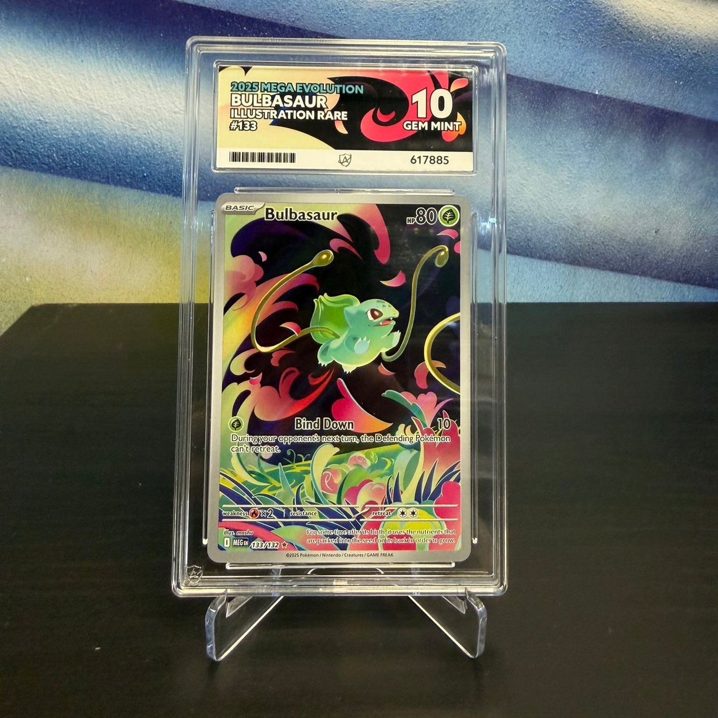 Bulbasaur 133/132 (Mega Evolutions) – ACE Graded 10 (English)