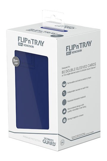 Ultimate Guard Flip’n’Tray 80+ Xenoskin – Blue Deck Box