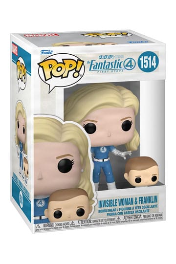 The Fantastic Four: First Steps POP!Buddy Marvel Vinyl Figure Invisible Woman & Franklin #1514 9 cm