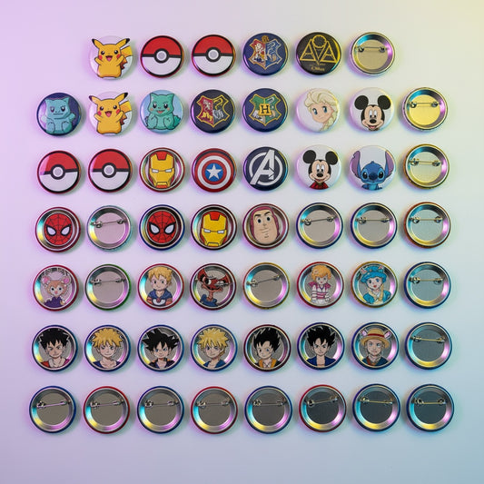 Collectible 25mm Brooch Badges