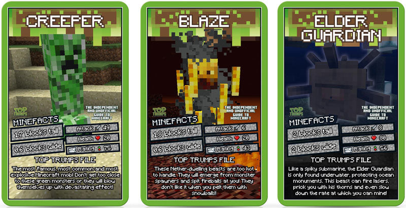 TOP TRUMPS INDEPENDENT UNOFFICIAL GUIDE TO MINECRAFT
