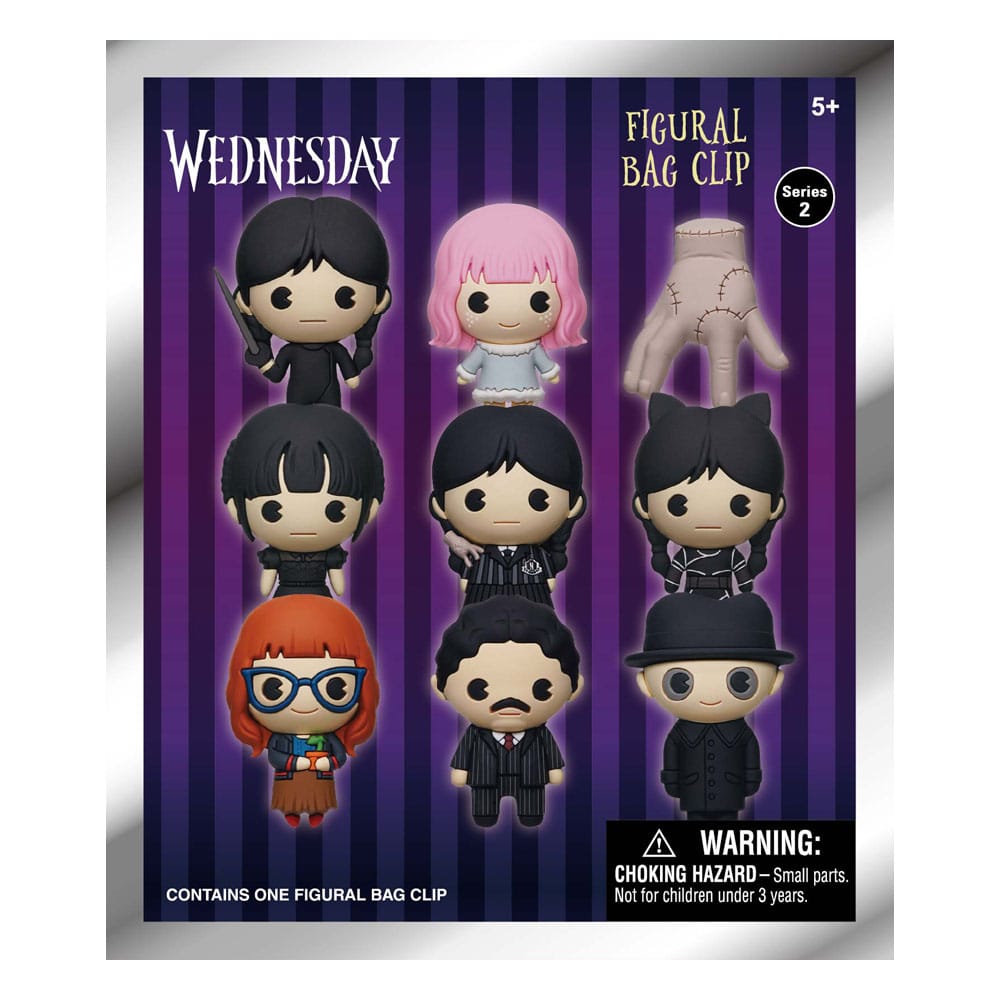 Wednesday – 3D PVC Bag Clips (Series 2)